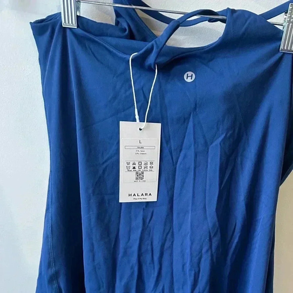 NWT HALARA Softlyzero"™ Plush Backless Active Dress-Easy Peezy Edition Blue,Sz L - Picture 9 of 9